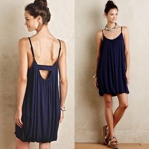 Anthropologie Maeve Deepwater Bubble Hem Dress